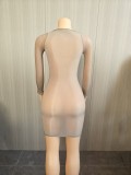 Sexy Super Elastic Glossy See-Through Dress