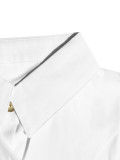 Sexy Slim-Fit Two-Piece Set Cropped Shirt & Tie-Detail Button-Front Skirt