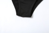 Sexy Halter Neck Tie-up Top High Waist Bodycon Mini Skirt Bikini Three-Piece Set