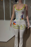 2026 Casual Printed Camisole Jumpsuit Slim Fit Bodycon Pants Set