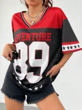 Summer Fresh Hollow-Out Street Style Hot Girl Sports Jersey Top