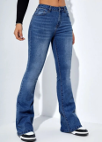 Fashion High-Waisted Stretch Flare Straight Leg Jeans