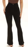 Fashion High-Waisted Stretch Flare Straight Leg Jeans