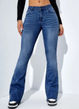 Fashion High-Waisted Stretch Flare Straight Leg Jeans