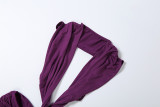 Fashionable Solid-Color Sexy Sleeveless Low-Cut V-Neck Backless Dress