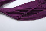 Fashionable Solid-Color Sexy Sleeveless Low-Cut V-Neck Backless Dress