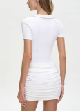 Sexy Polo-Neck Fitted Hip-Hugging Jumpsuit