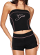 Sexy Sports Bandeau Top and Shorts Set