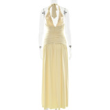 2026 Sexy Off-the-Shoulder Backless High-Slit Maxi Gown