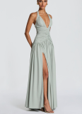 2026 Sexy Off-the-Shoulder Backless High-Slit Maxi Gown