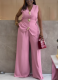 Casual Sleeveless Vest & Trousers Two-Piece Set With Tie Detail