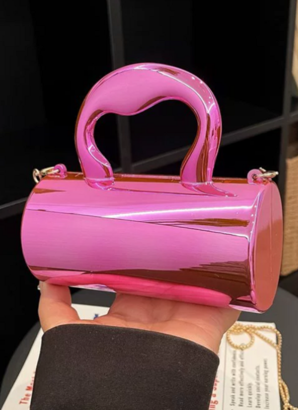 New Premium-Style Cylindrical Chain-Handle Bag