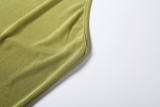 2026 New Fashionable Tassel Design Halter Neck Sexy Backless Solid Color Dress