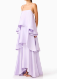 New Satin Strappy Tiered Loose-Fit Vacation Dress