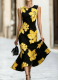 2026 Fashion Printed Fishtail Dress
