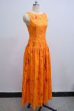 Stylish Printed Sleeveless Slim-Fit Low-Waist Maxi Dress