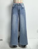 New Retro High-Waisted Slim-Fit Loose Wide-Leg Jeans