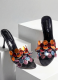 New Style Floral Open-Toe High-Heel Slide Sandals