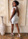 New Summer Arrival: Solid Color, Casual, Sleeveless, Backless, Slim-Fit Mini Dress