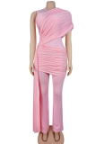 Stylish Women's Jumpsuit: Elegant & Refined, Featuring Streamers, Slim-Fit, and Body-Hugging Silhouette
