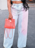 New Gradient Blush Loose Jeans For Women RS-4359
