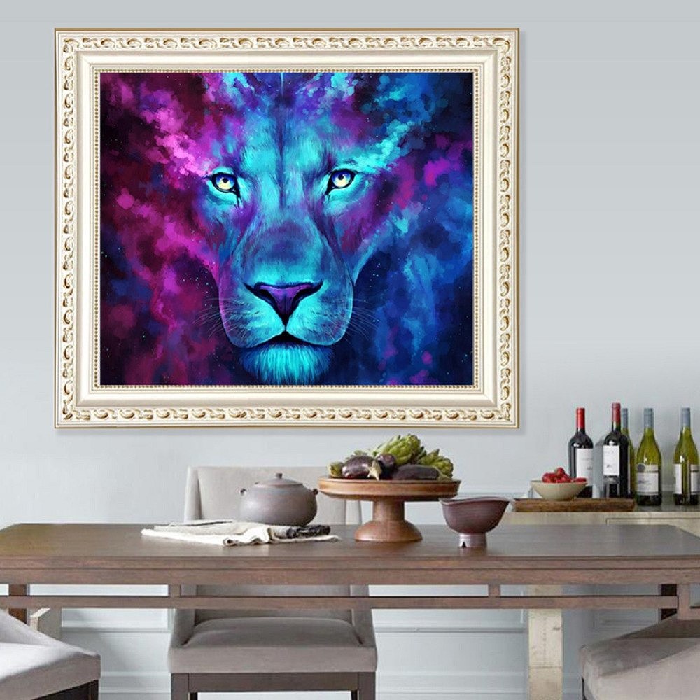 Lion And Wolf 5d Diamond Painting Kits Drill Rhinestone Eco