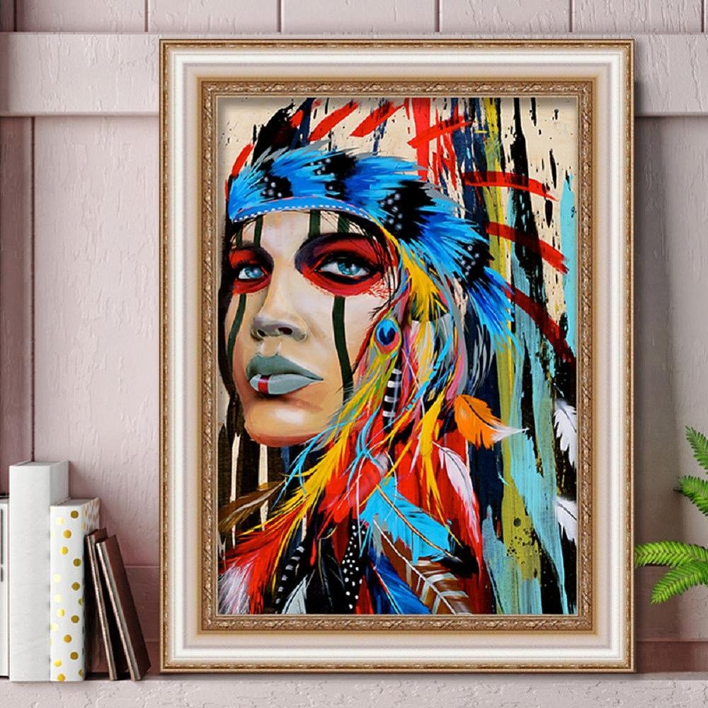 Indian Girl 5d Diamond Painting Kits Eco Friendly Diy Craft For