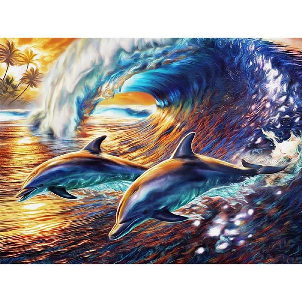 Dolphin 5d Diamond Painting Kits Eco Friendly Diy Art Craft For