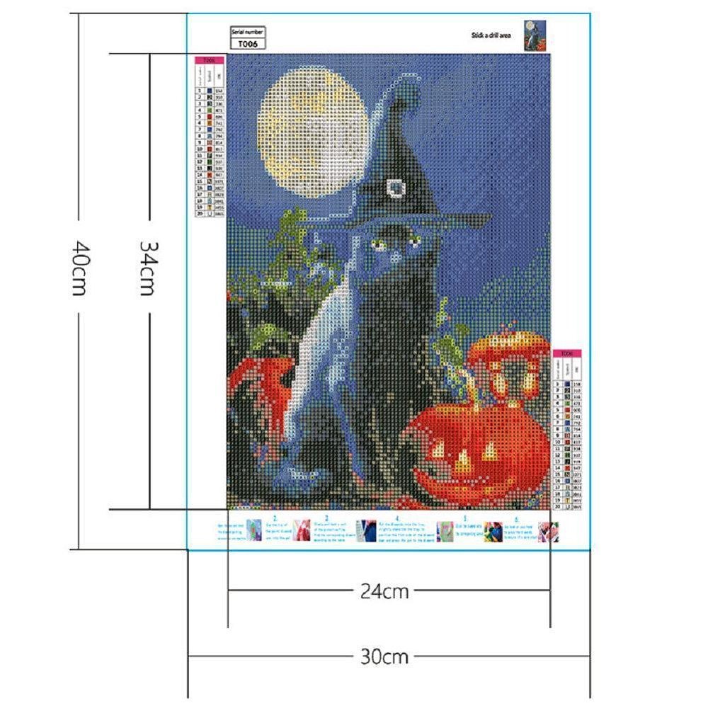 Wizard Cat 5d Diamond Painting Kits Eco Friendly Diy Art Craft For