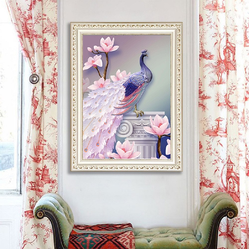 Butterfly And Peacock 5d Diamond Painting Kits Drill Rhinestone