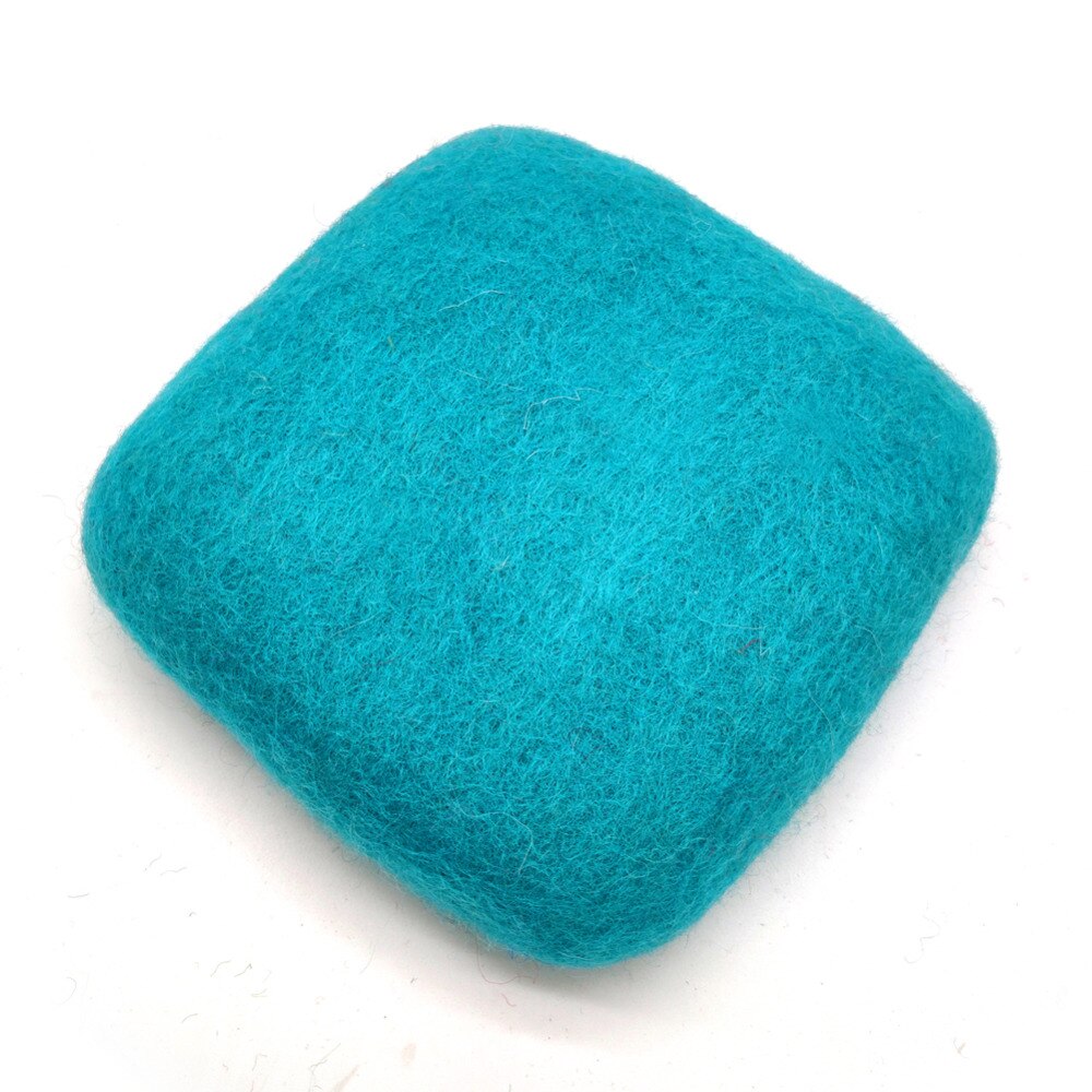 Artec360 100/% Woolen Needle Felting Mat Eco-Friendly Natural Wool Mat for Needle Felting Kit 15x15x5cm 1pc Blue