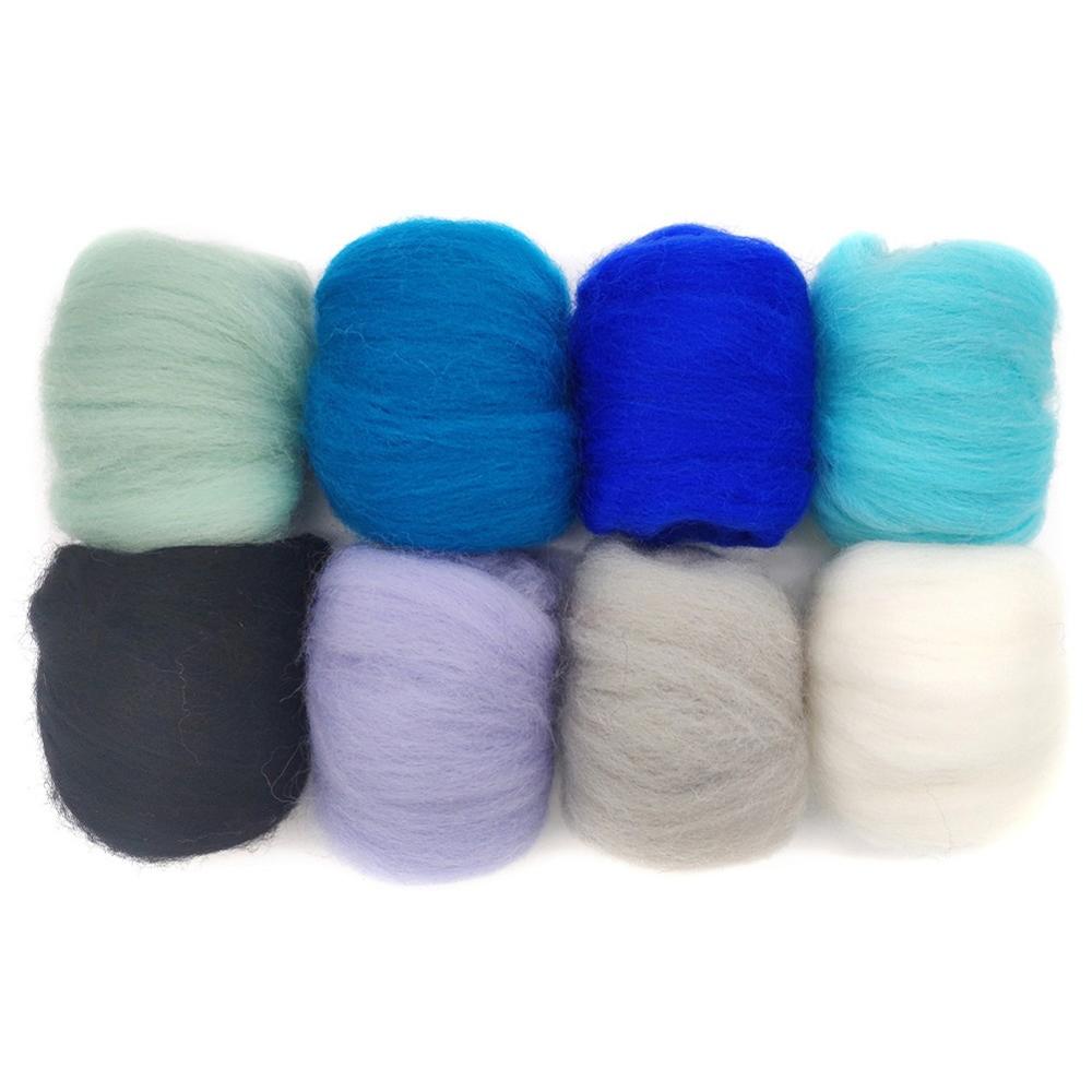 Needle Felting Felt Nature Wool Felting Roving Dyed Spinning Wet Fiber 10g