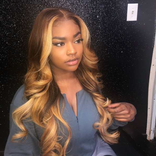 Ulovewigs SUMMERELLA Style Pre Plucked Human Hair Transparent Lace Feont wigs (ULW0028)