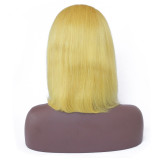 Ulovewigs Pre Plucked Human Virgin Hair yellow Color Transparent Lace Front Wig  Free Shipping(ULW0019)