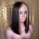 Ulovewigs Human Virgin Hair ombre bob Pre Plucked 13*4 Transparent Lace Front Wig  Free Shipping(ULW0038)