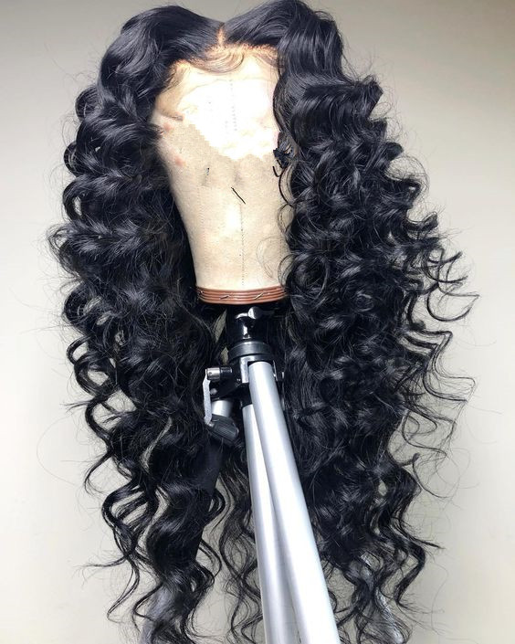 Ulovewigs Human Virgin Hair Loose deep Curl Pre Plucked Transparent Lace Front Wig  Free Shipping(ULW0046)