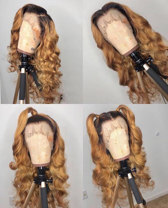 Ulovewigs Human Virgin Hair  Wave Pre Plucked 13*6Lace Front Wig  Free Shipping (ULW0076)