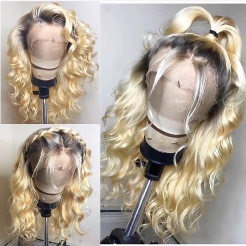 Ulovewigs Human Virgin Hair Pre Plucked Lace Front Wig Free Shipping(ULW0085)