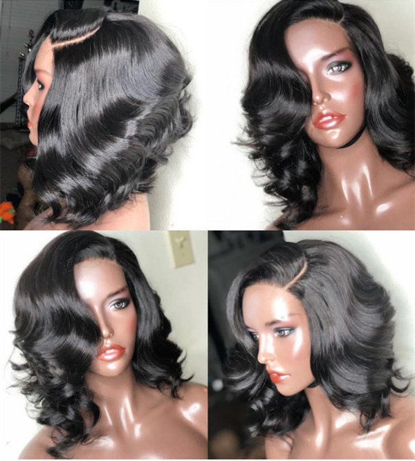 Ulovewigs Human Virgin Hair Pre Plucked Transparent Lace Front Wig  Free Shipping(ULW0088)