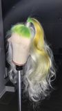 Ulovewigs Human Virgin Hair Wave Pre Plucked Lace Front Wig  Free Shipping (ULW0062)