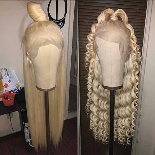 Ulovewigs Pre Plucked Human Virgin Hair color 613 straight and body wave Free Shipping (ULW0013)