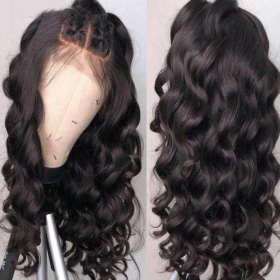Ulovewigs Human Virgin Hair  Pre Plucked Transparent Lace Front Wig  Free Shipping (ULW0094)