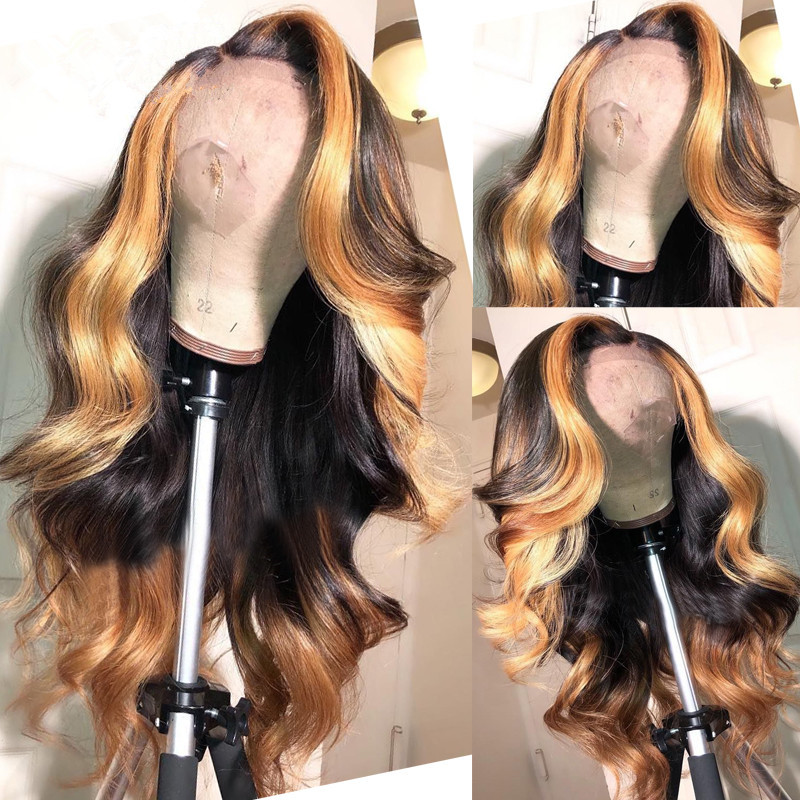 Ulovewigs Human Virgin Hair Pre Plucked Transparent Lace Front Wig  Free Shipping(ULW0092)