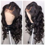 Ulovewigs Human Virgin Hair  Pre Plucked Transparent Lace Front Wig  Free Shipping (ULW0094)