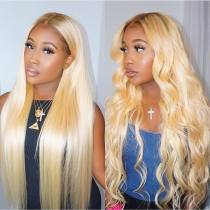 Ulovewigs Human Virgin Hair 4/613 Pre Plucked Lace Front Wig  Free Shipping (ULW0135)