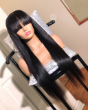 Ulovewigs Human Virgin Hair  Pre Plucked Transparent Lace Front Wig   Free Shipping (ULW0139)