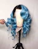 Ulovewigs Human Virgin Hair Pre Plucked Transparent Lace Front Wig  Free Shipping (ULW0162)