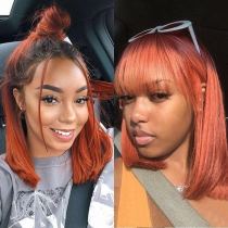 Ulovewigs Human Virgin Hair Pre Plucked Transparent Lace Front Wig  Free Shipping (ULW0161)