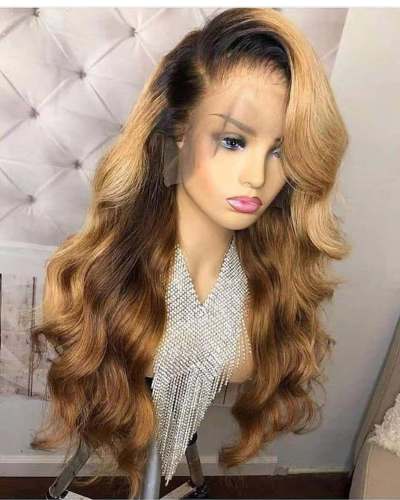 Ulovewigs Human Virgin Hair Pre Plucked Transparent Lace Front Wig  Free Shipping (ULW0184)