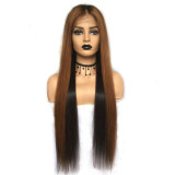 Ulovewigs Human Virgin Hair Pre Plucked Transparent Lace Front Wig Free Shipping (ULW0165)